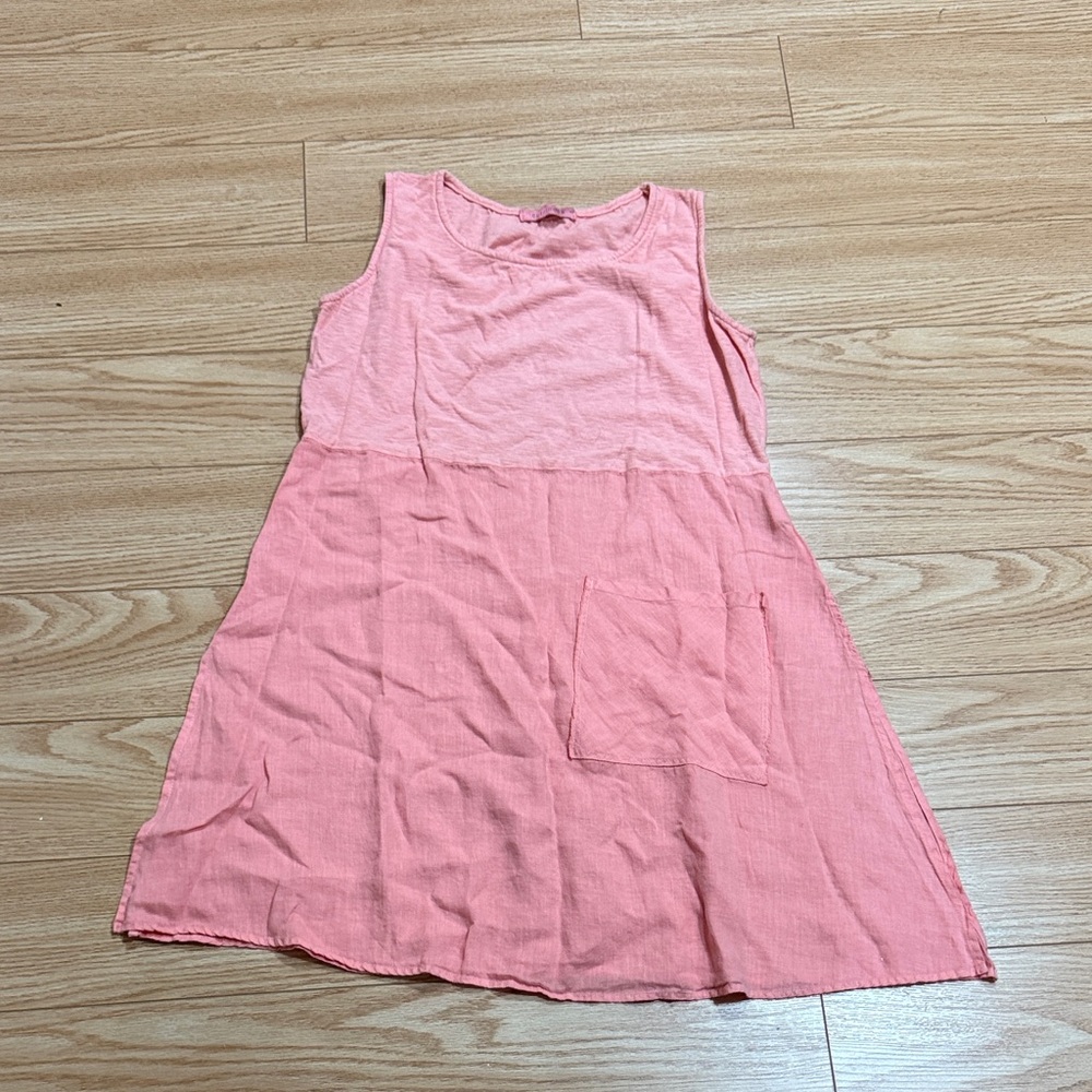 Cut Loose Coral Sleeveless Mini Dress. S